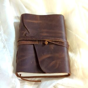 Handmade Leather Bound Journal Diary Notebook